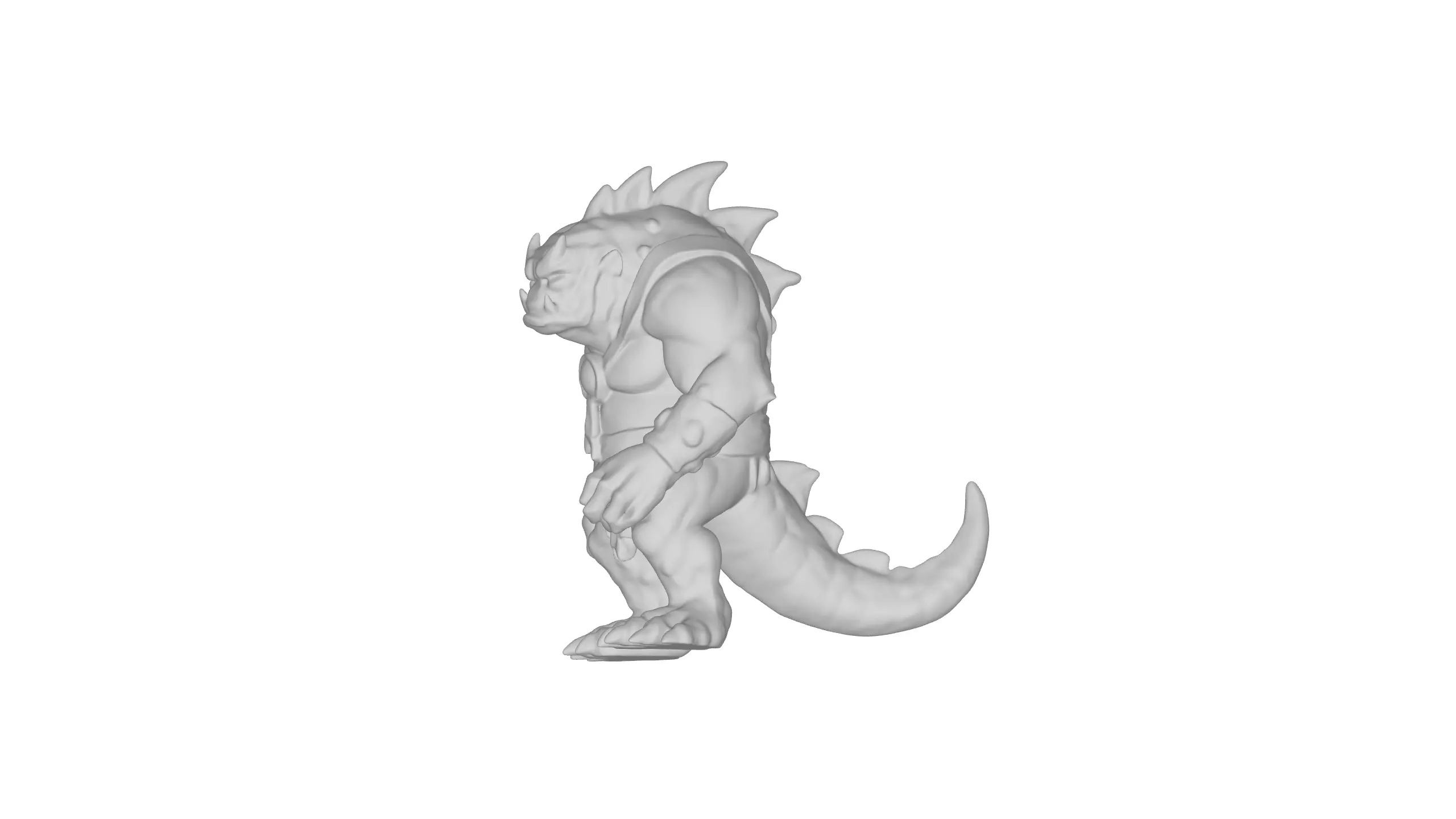 Fantasy Lizard Warrior 3D Model 3D model_12