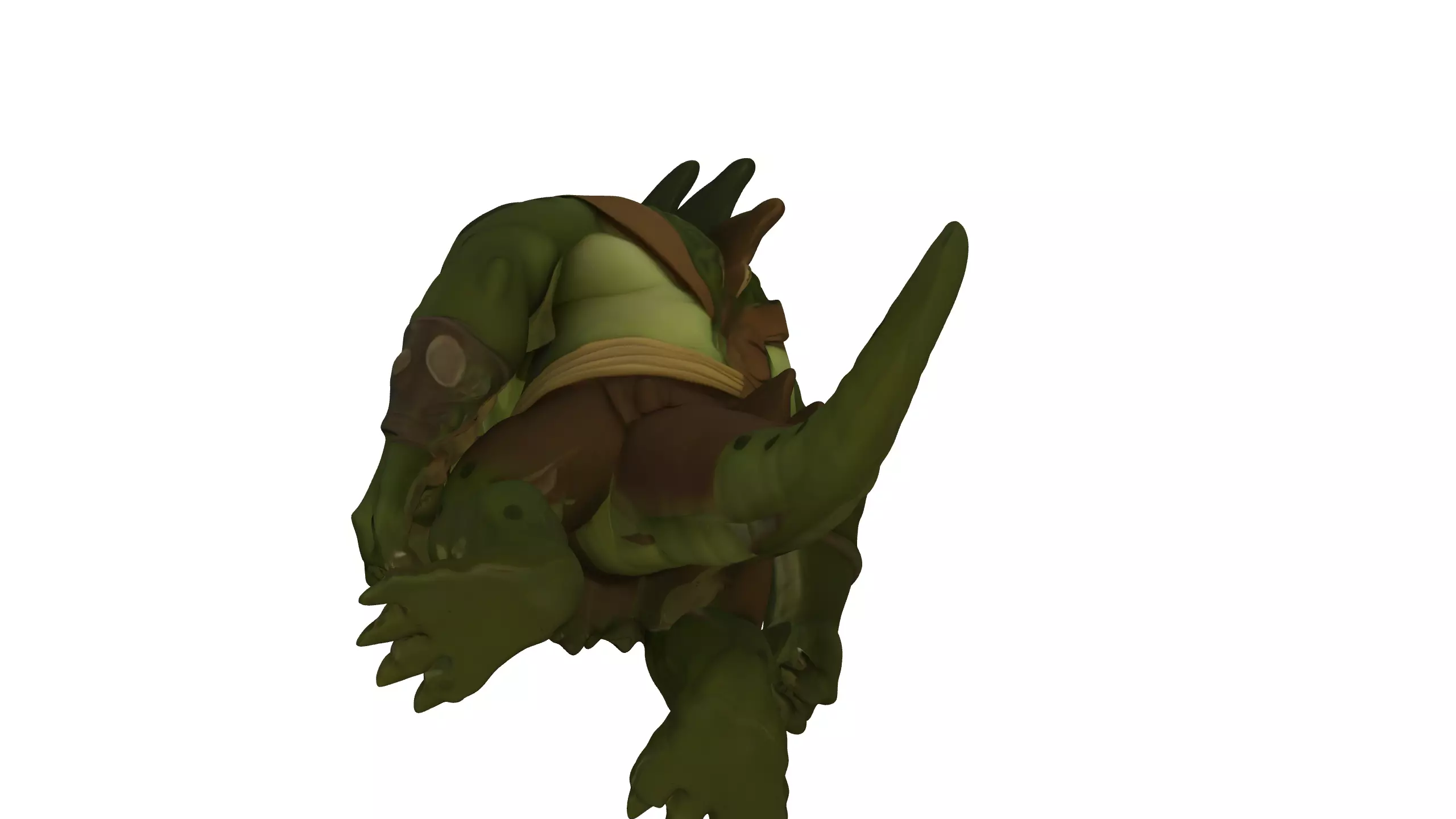 Fantasy Lizard Warrior 3D Model 3D model_5