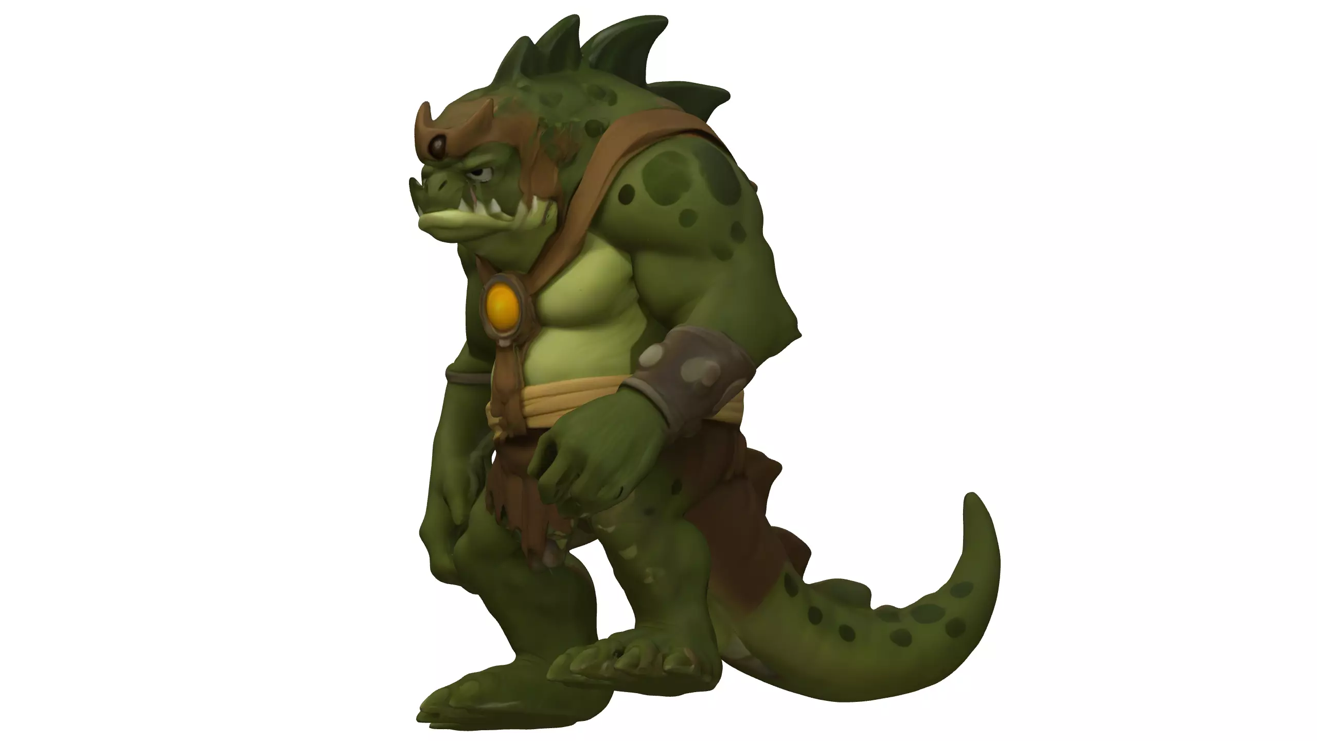 Fantasy Lizard Warrior 3D Model 3D model_1