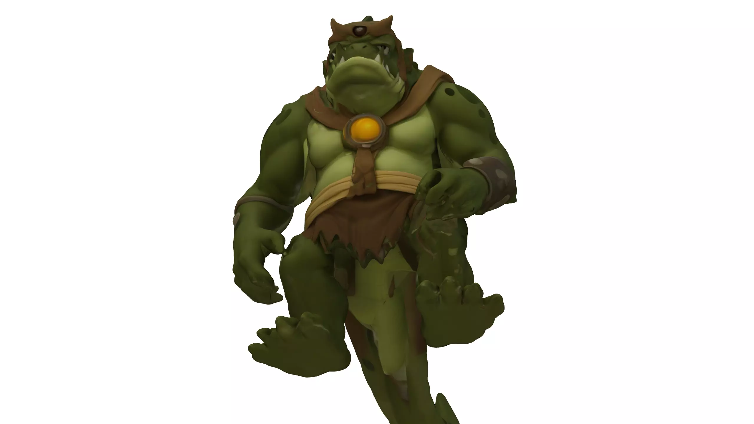 Fantasy Lizard Warrior 3D Model 3D model_2