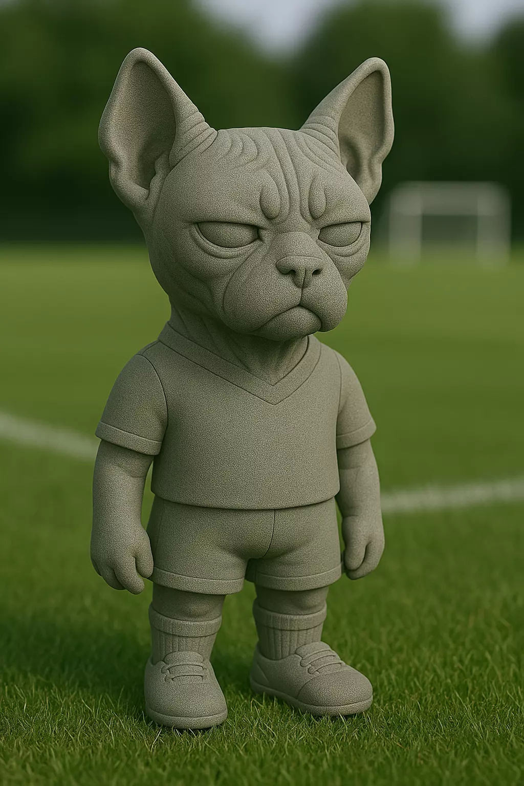 elf cat futbolista STL 3D print model_0