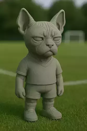 elf cat futbolista STL