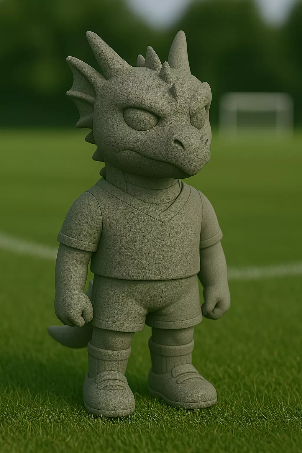 dragon futbolista STL 3D print model_0