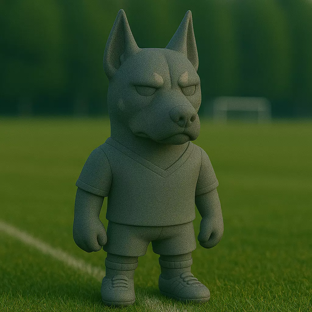 doberman futbolista STL 3D print model_0