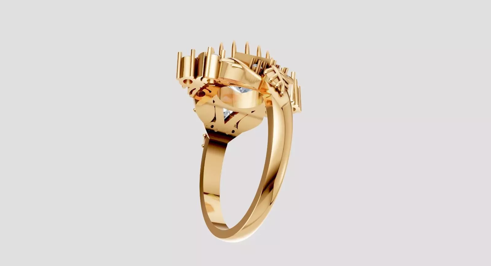 Engagement Ring 3D print model_2