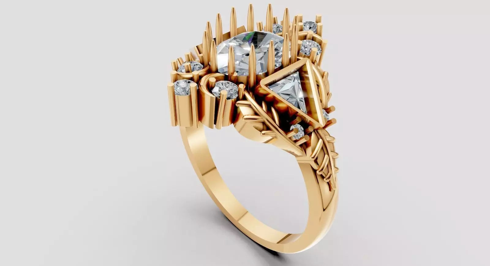 Engagement Ring 3D print model_1