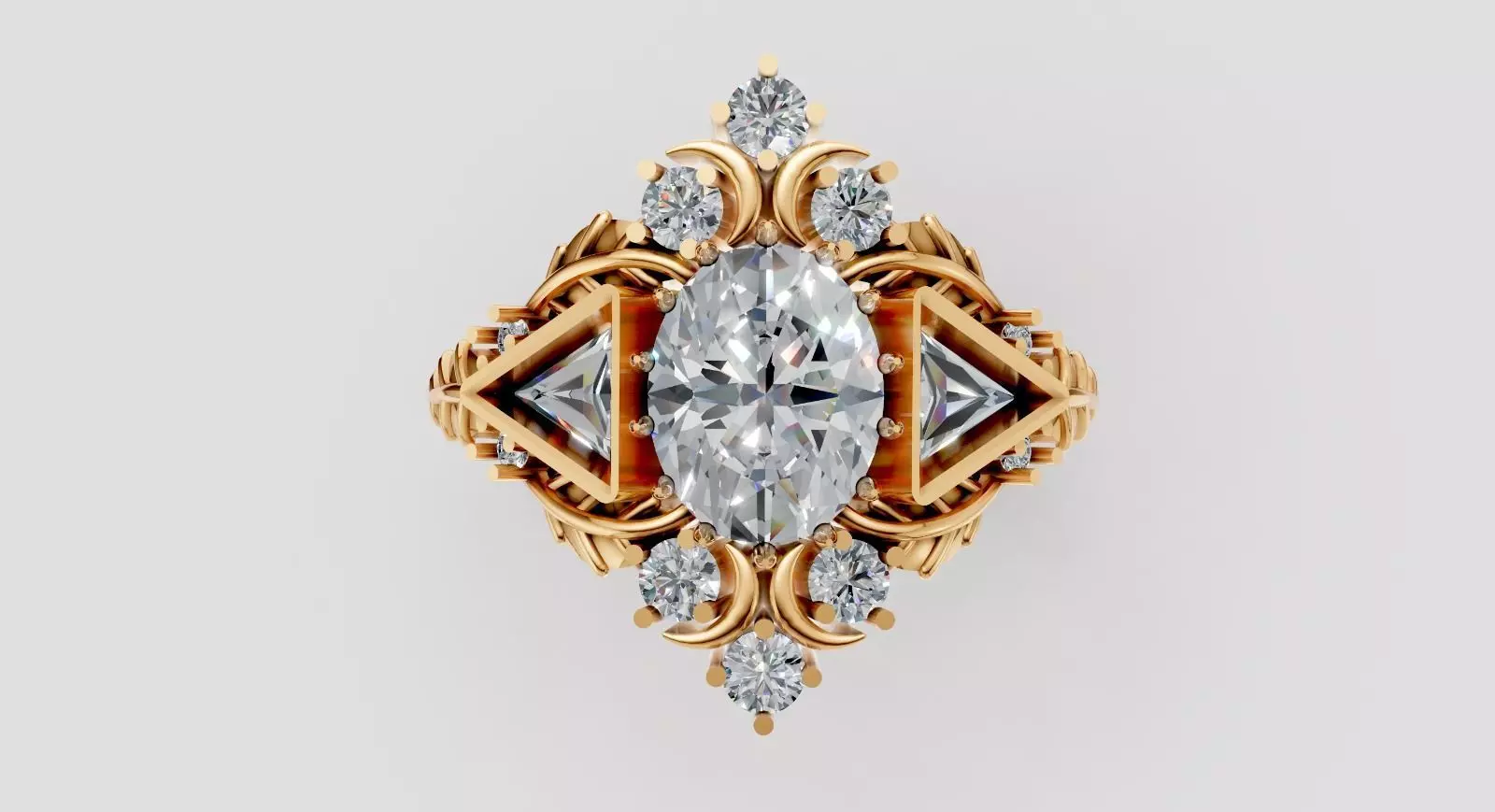 Engagement Ring 3D print model_0