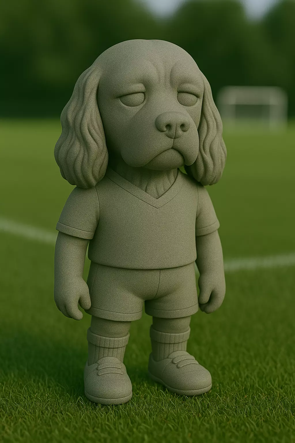 cocker dorado futbolista STL 3D print model