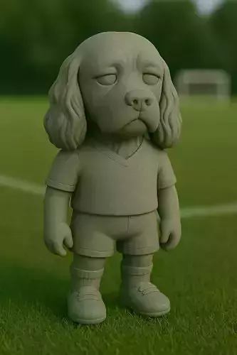 cocker dorado futbolista STL