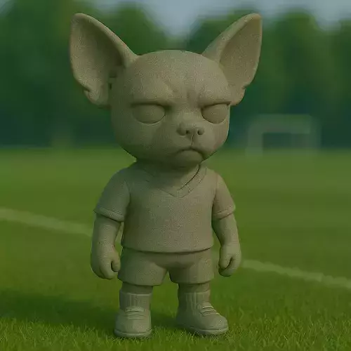 chihuahua futbolista STL 3D print model