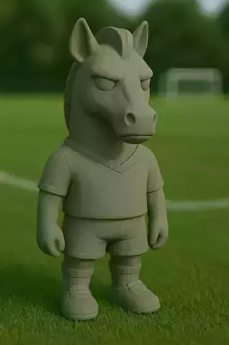 caballo futbolista STL 3D print model
