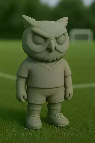 buho futbolista STL 3D print model