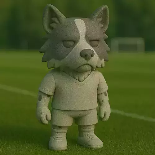 bordercollie futbolista STL 3D print model