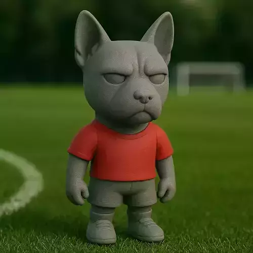 basenji futbolista STL 3D print model