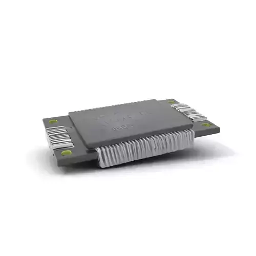 Silver Microchip model pack Low-poly 3D model