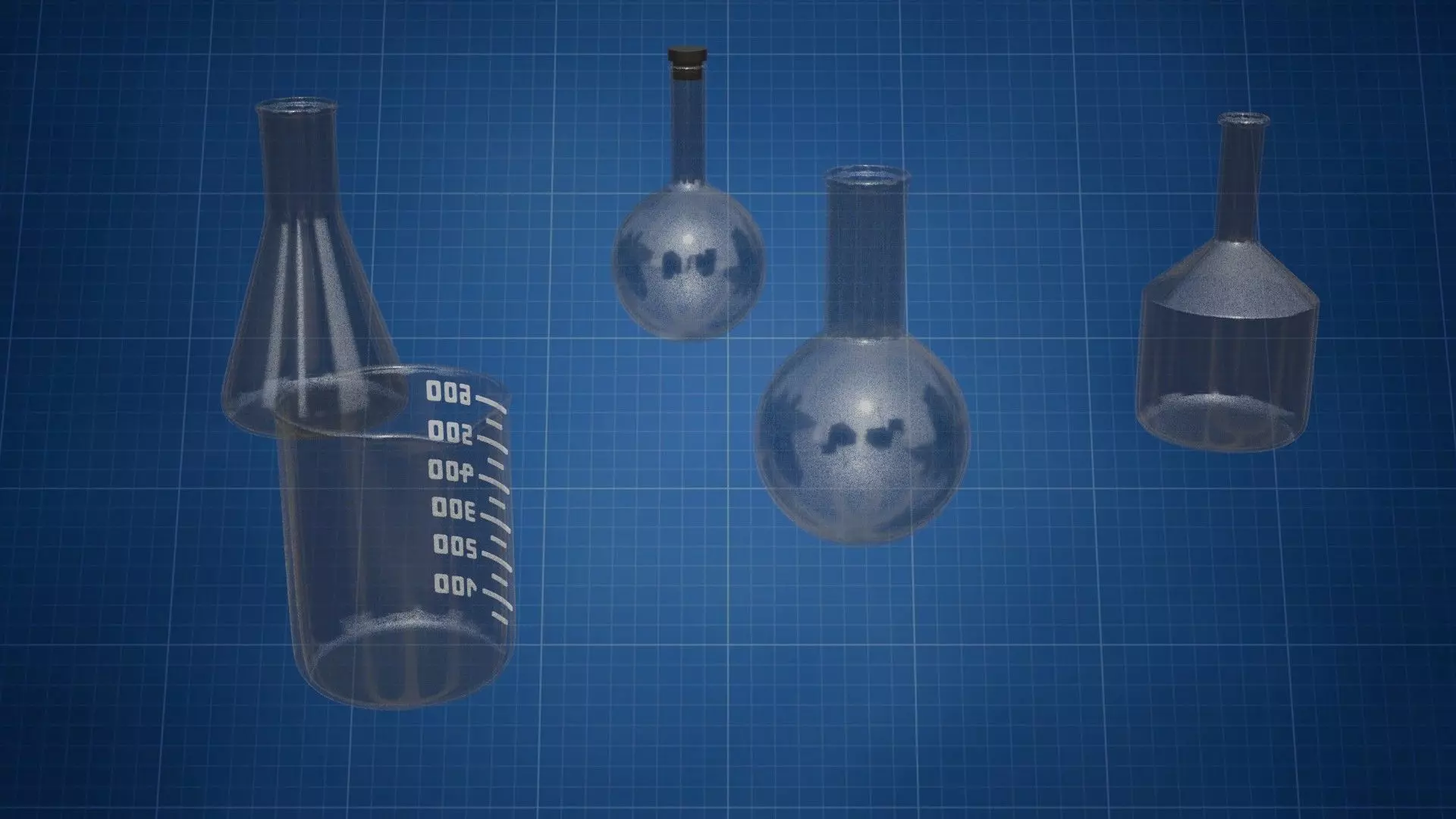 Flasks HP 3D model_8