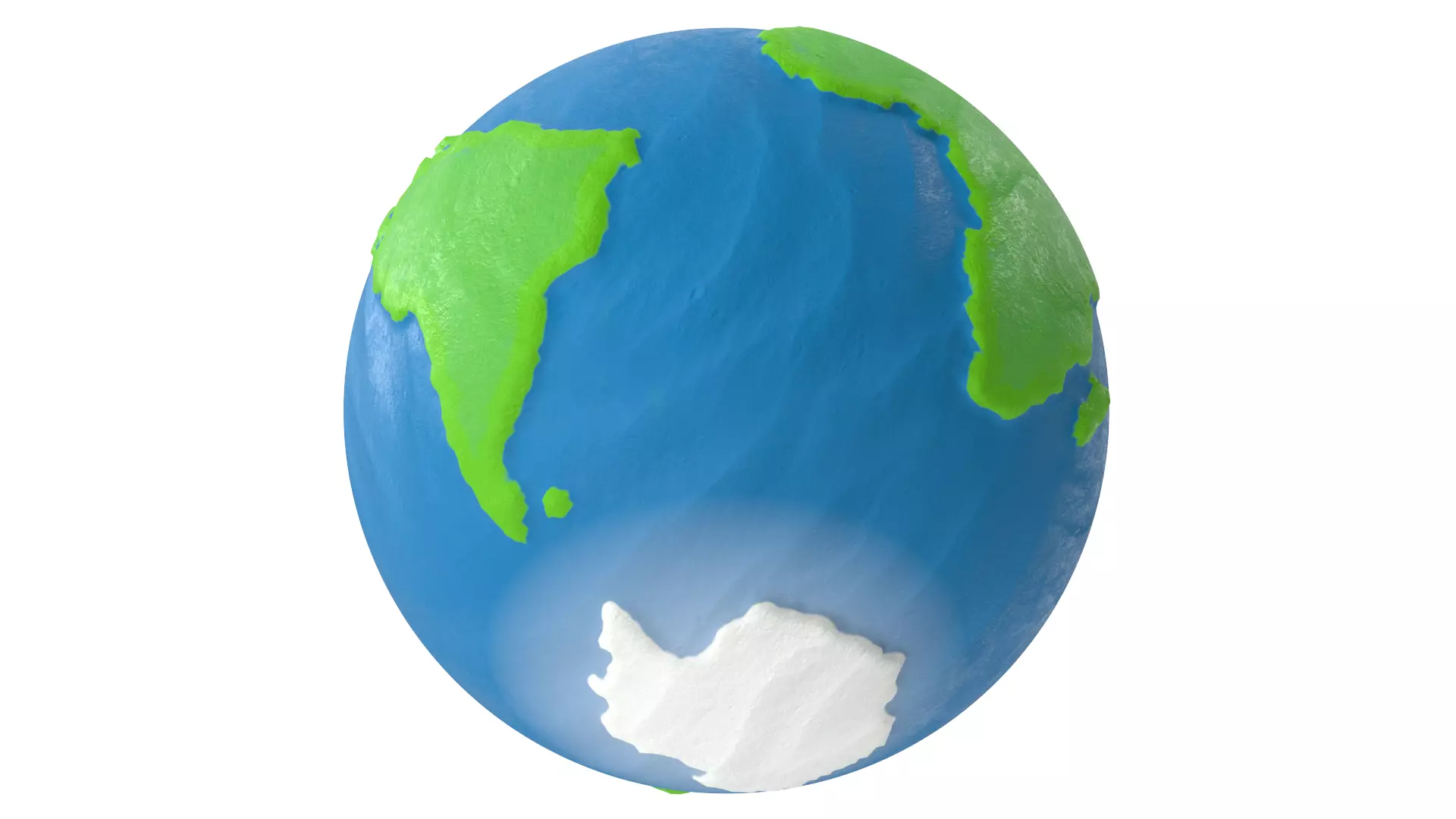 globe stylized Low-poly 3D model_6