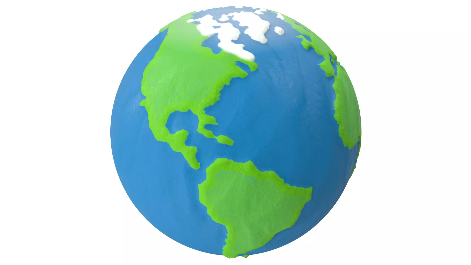 globe stylized Low-poly 3D model_2