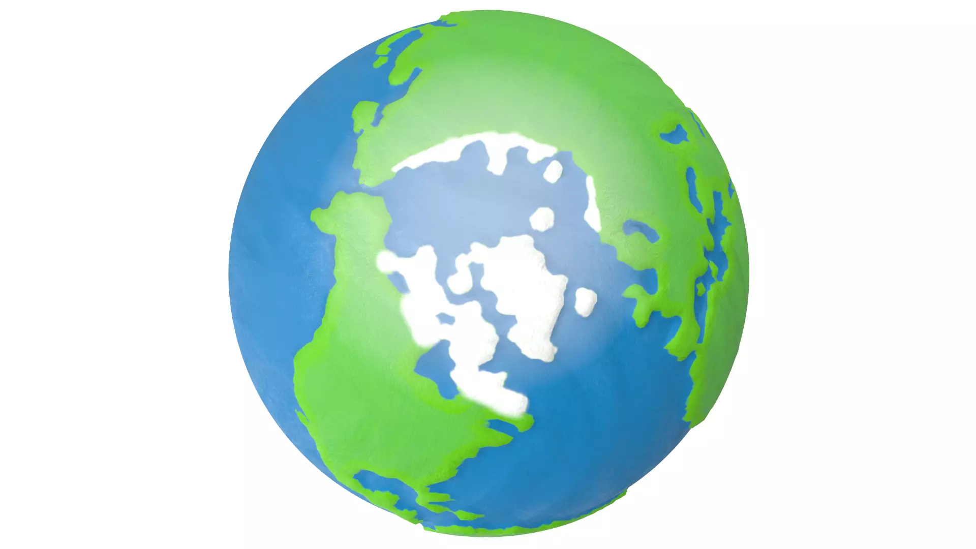 globe stylized Low-poly 3D model_5