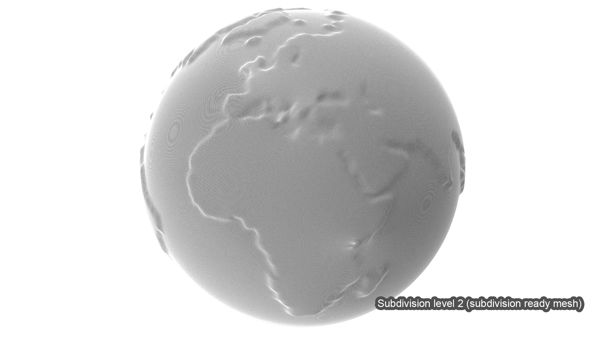 globe stylized Low-poly 3D model_9