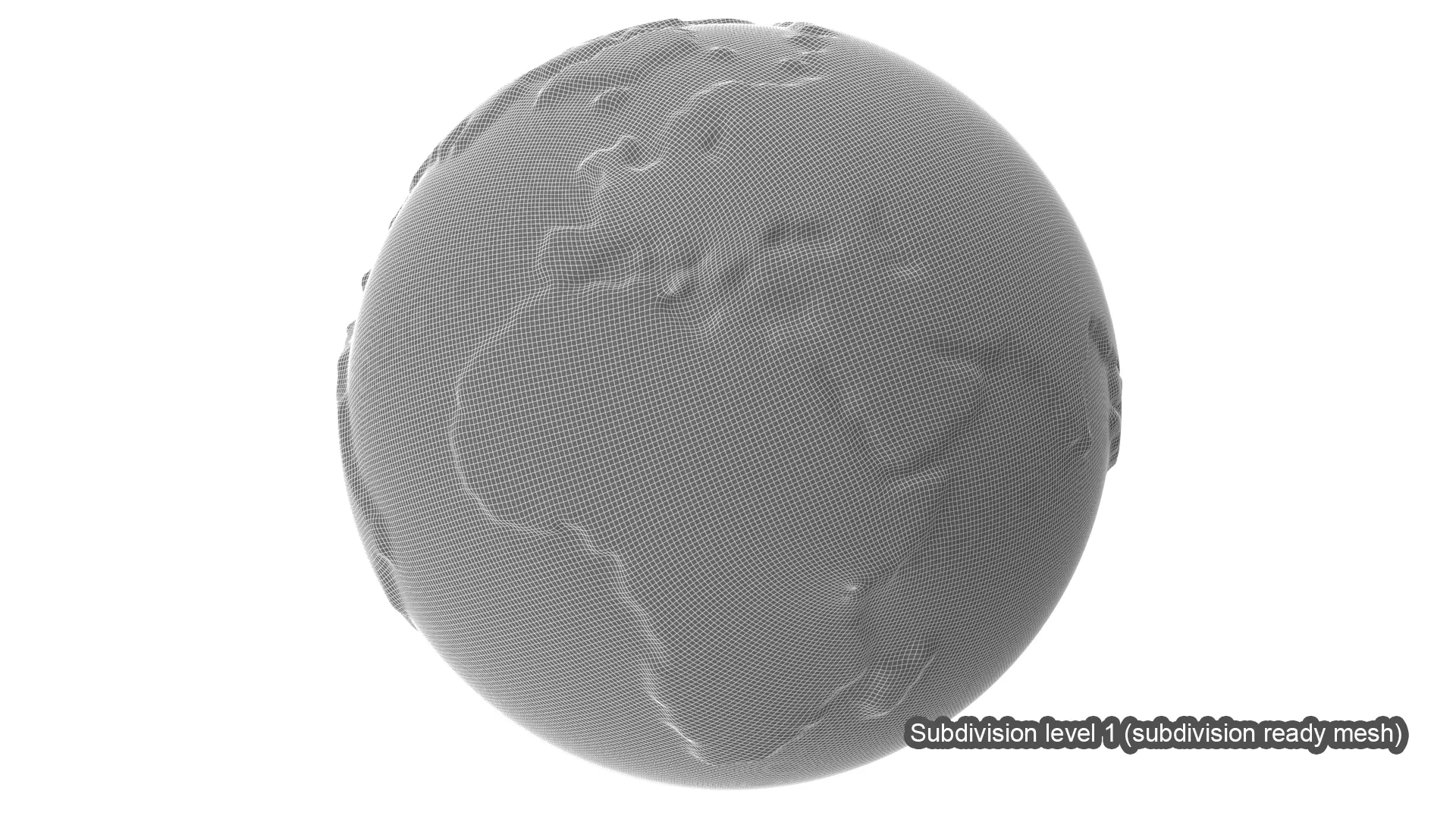 globe stylized Low-poly 3D model_8