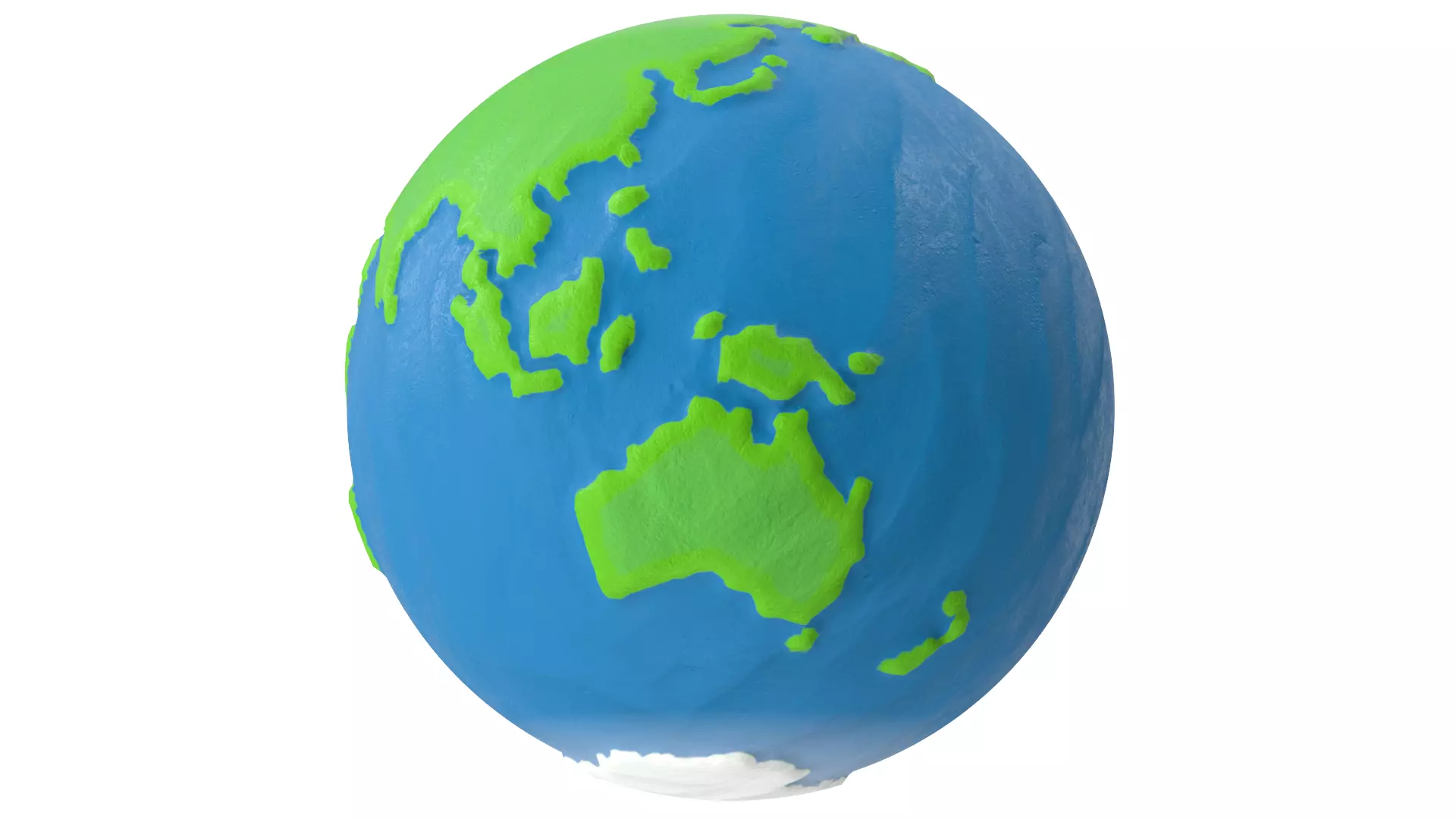 globe stylized Low-poly 3D model_4