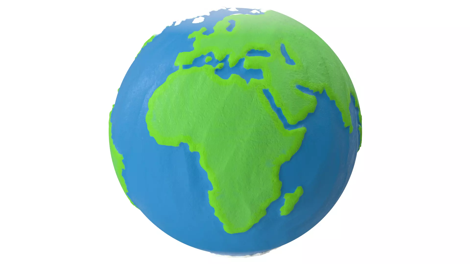 globe stylized Low-poly 3D model_3