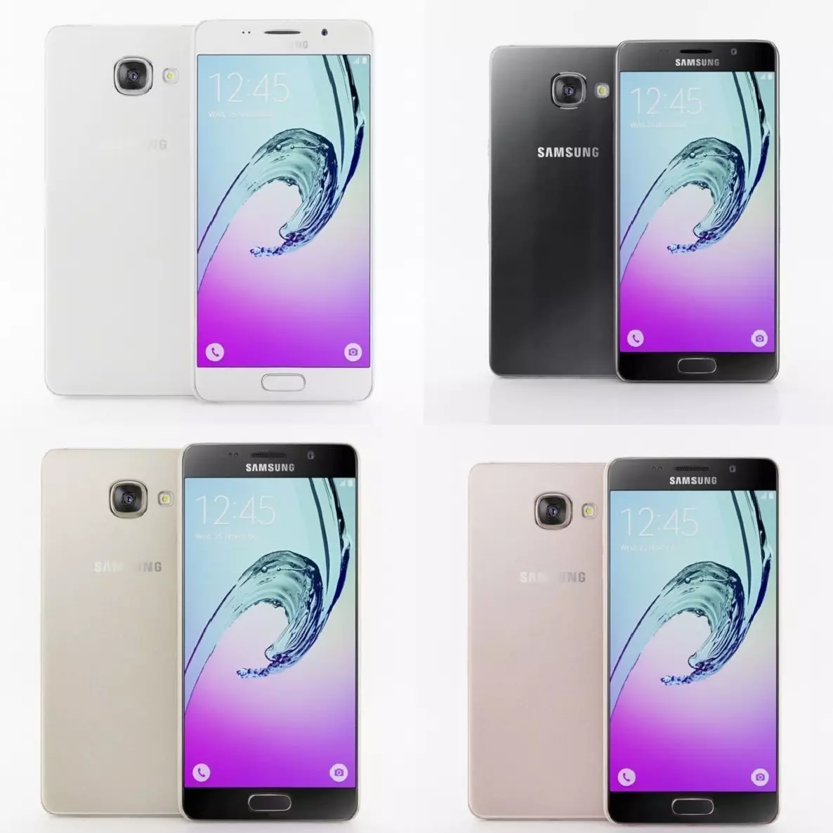 Samsung A5 All mobiles 3D model_0