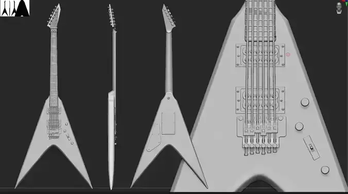 Dave Mustain Guitar Pendant