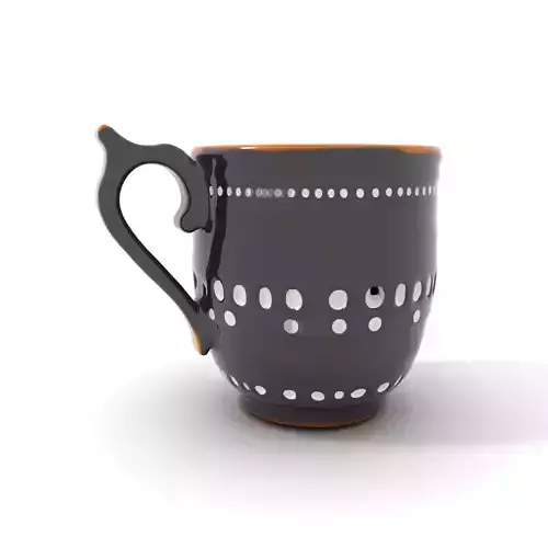 Polka Dot Ceramic Mug model pack Low-poly 3D model