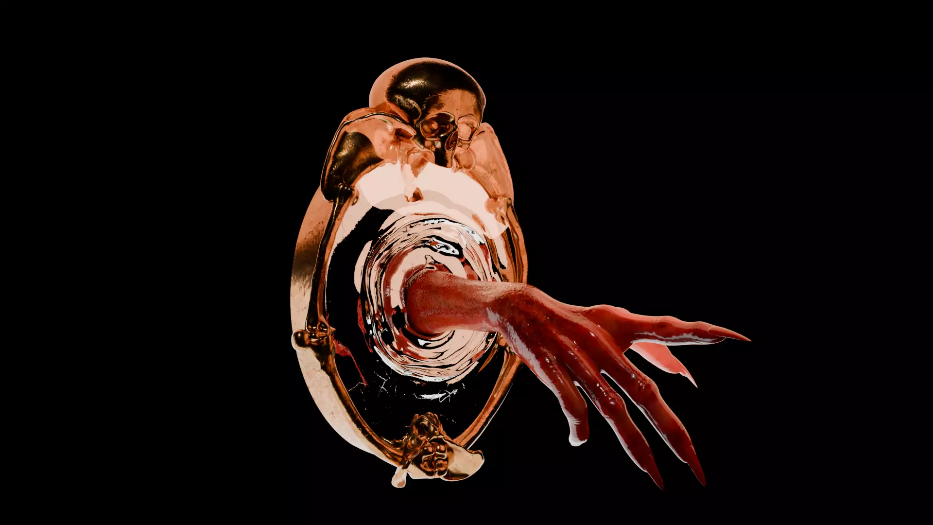halloween Horror Hand Portal  3D print model_0