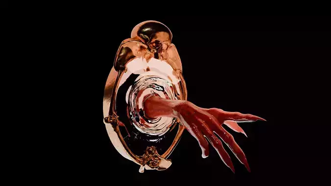 halloween Horror Hand Portal  3D print model halloween Horror Hand Portal  3D print model