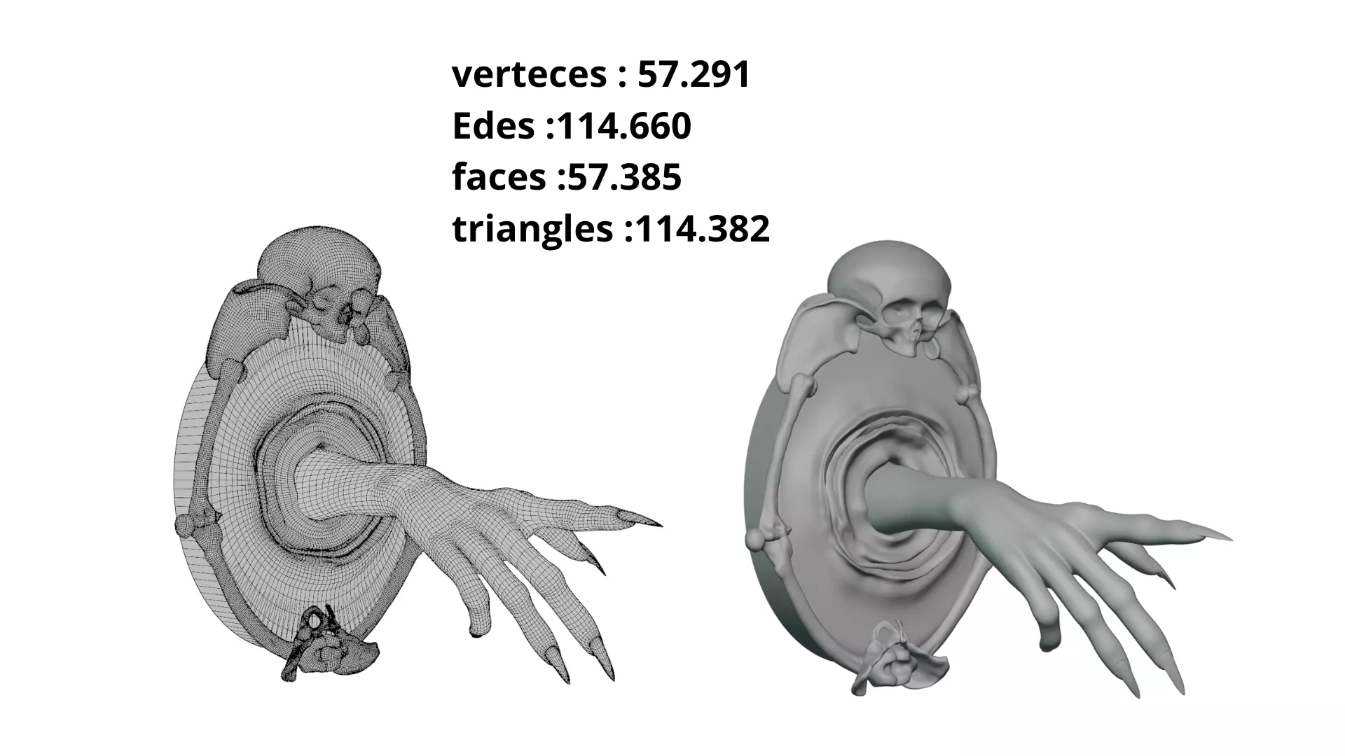 halloween Horror Hand Portal  3D print model_1