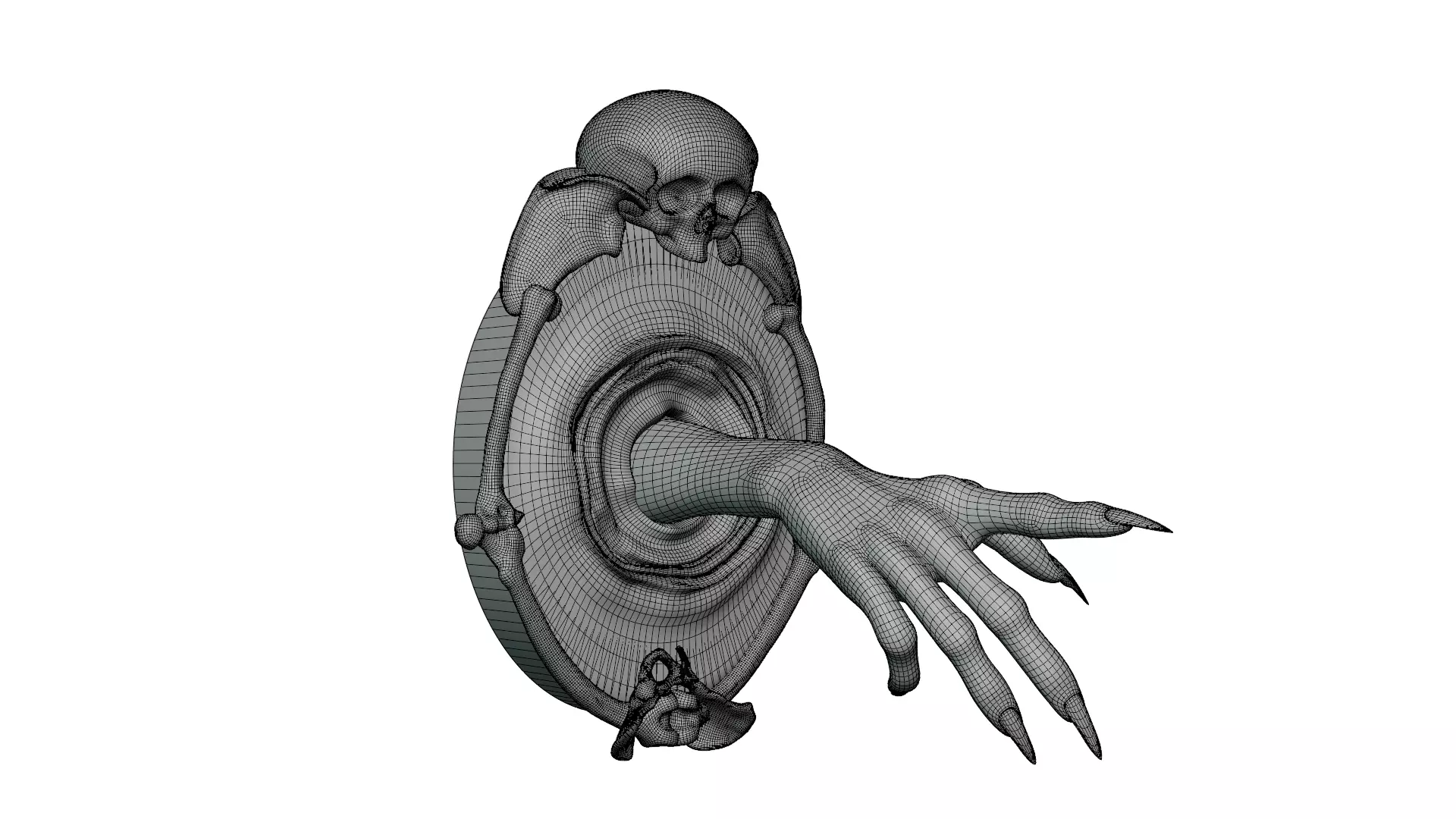 halloween Horror Hand Portal  3D print model_4