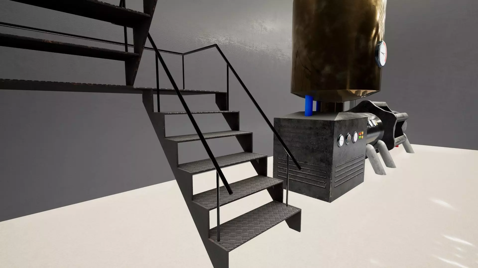 Modular Megapack Low-poly 3D model_8