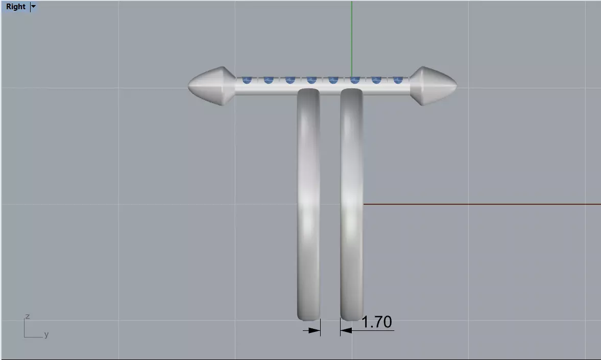 Cross Double Band Ring 3D print model_5