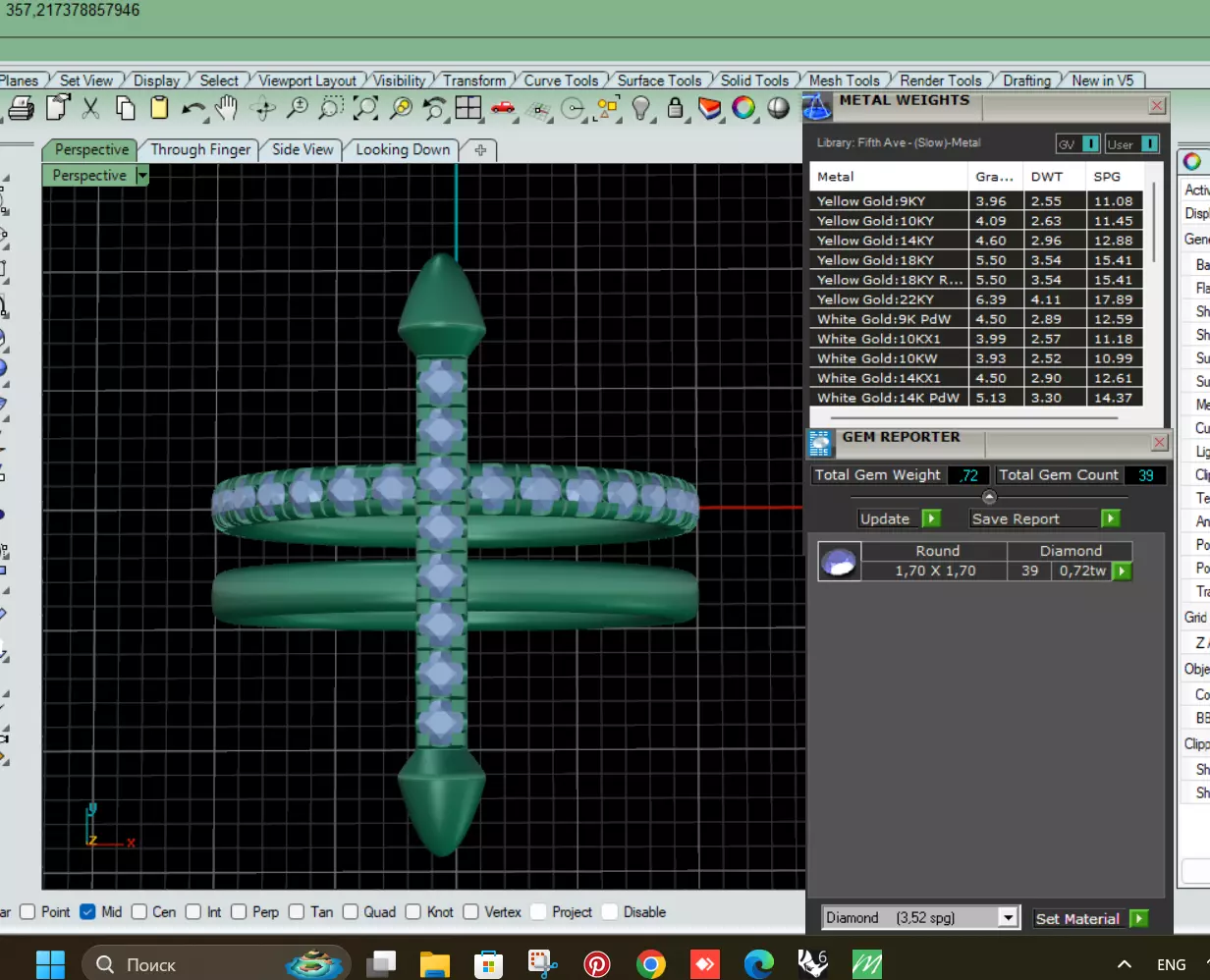 Cross Double Band Ring 3D print model_7
