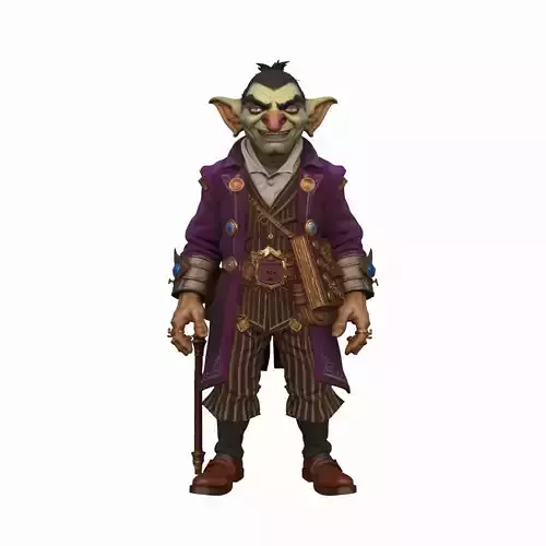 Intricate Sly Goblin Merchant 3D Model World of  Style