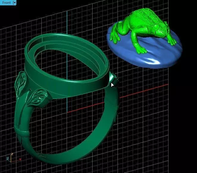 Frog ring size 7USA 3D print model_0