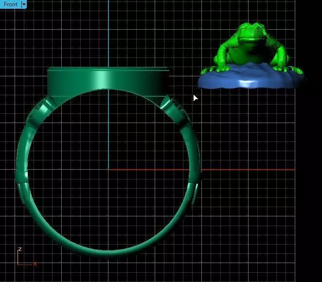 Frog ring size 7USA 3D print model_1