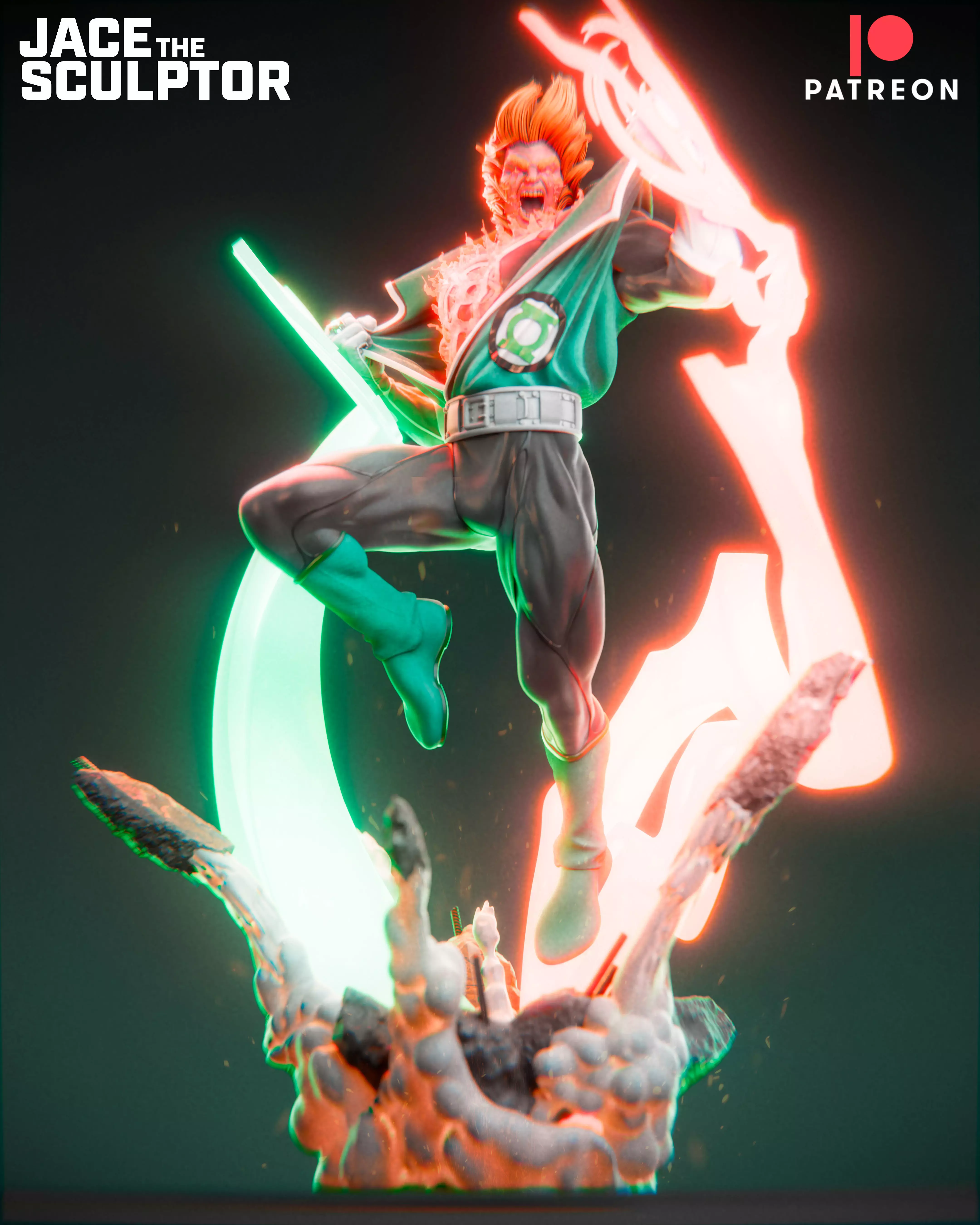 Guy Gardner - 3D Digital STL File 3D print model