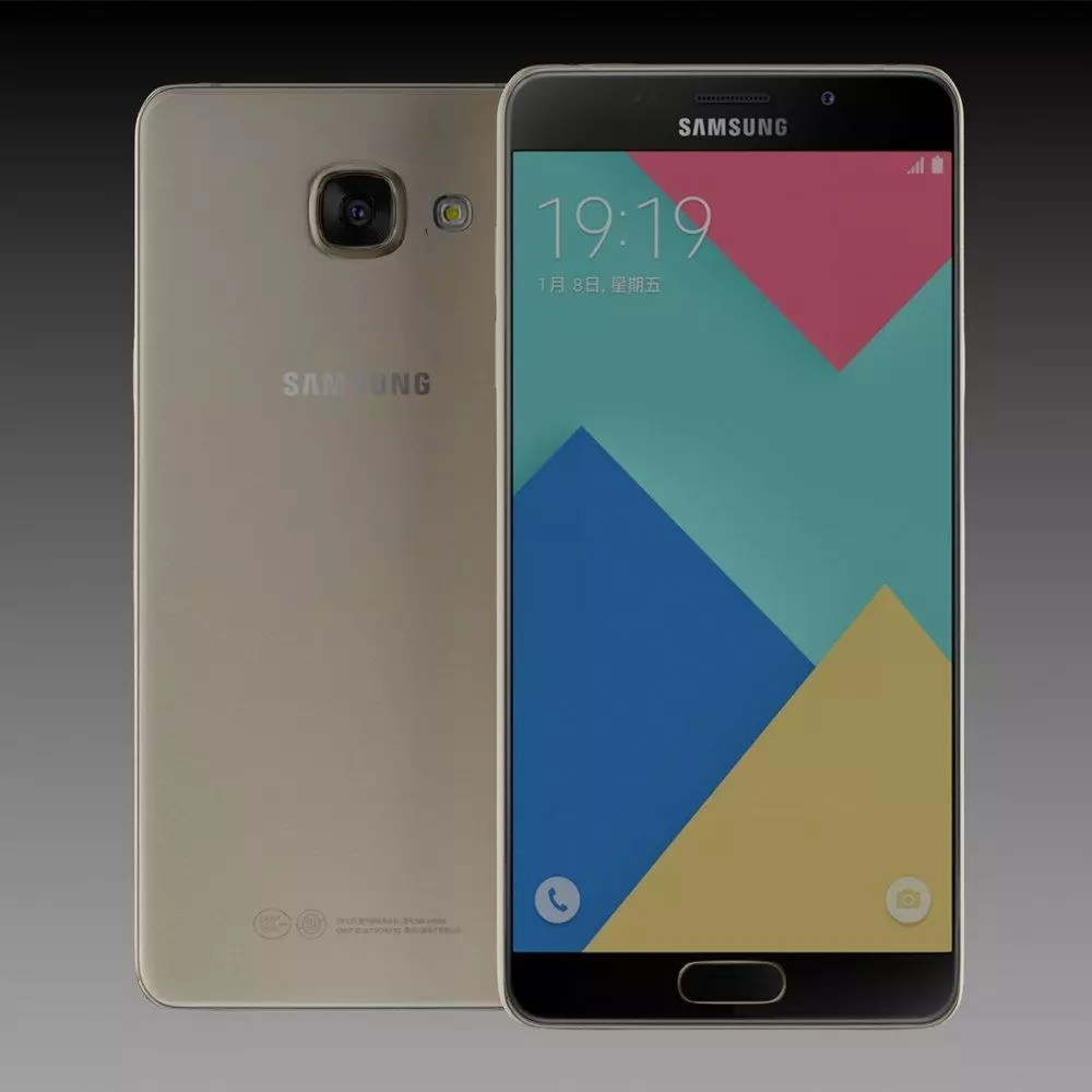 Samsung Galaxy A9 pro 2016 Champagne Gold 3D model_1