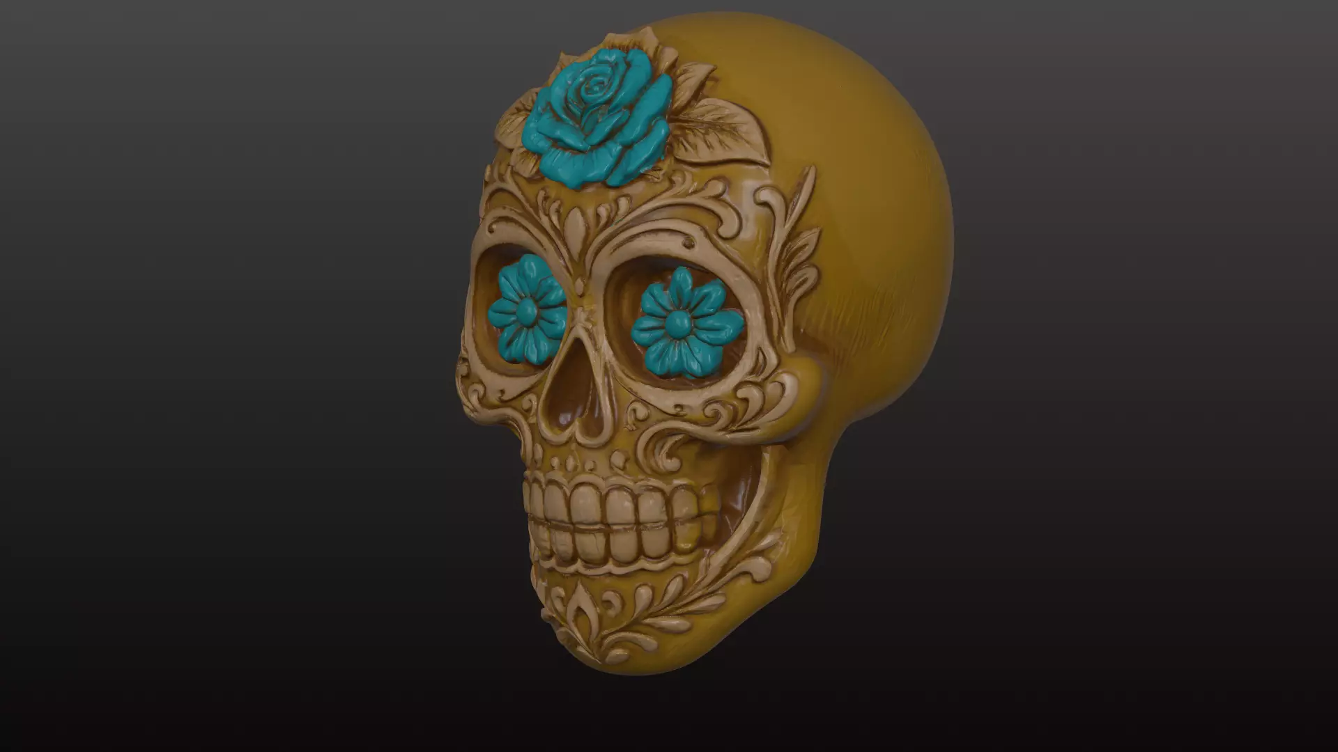 halloween Sugar Skull 3D print model
