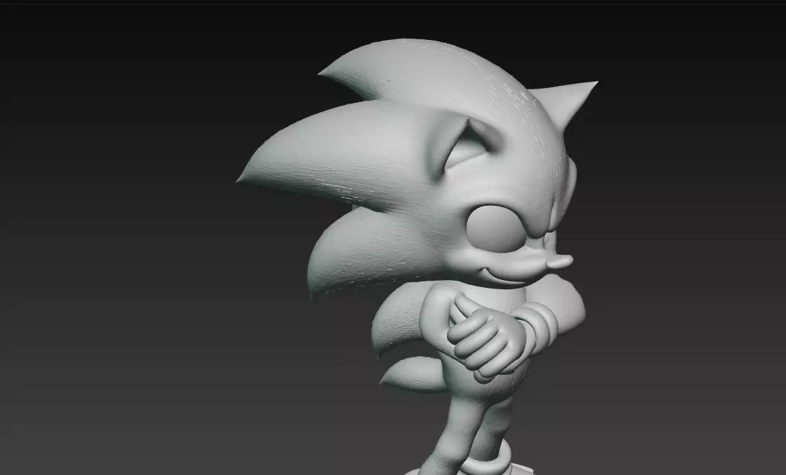 Sonic the Hedgehog Movie Style Collectible Statue 3D print model_5