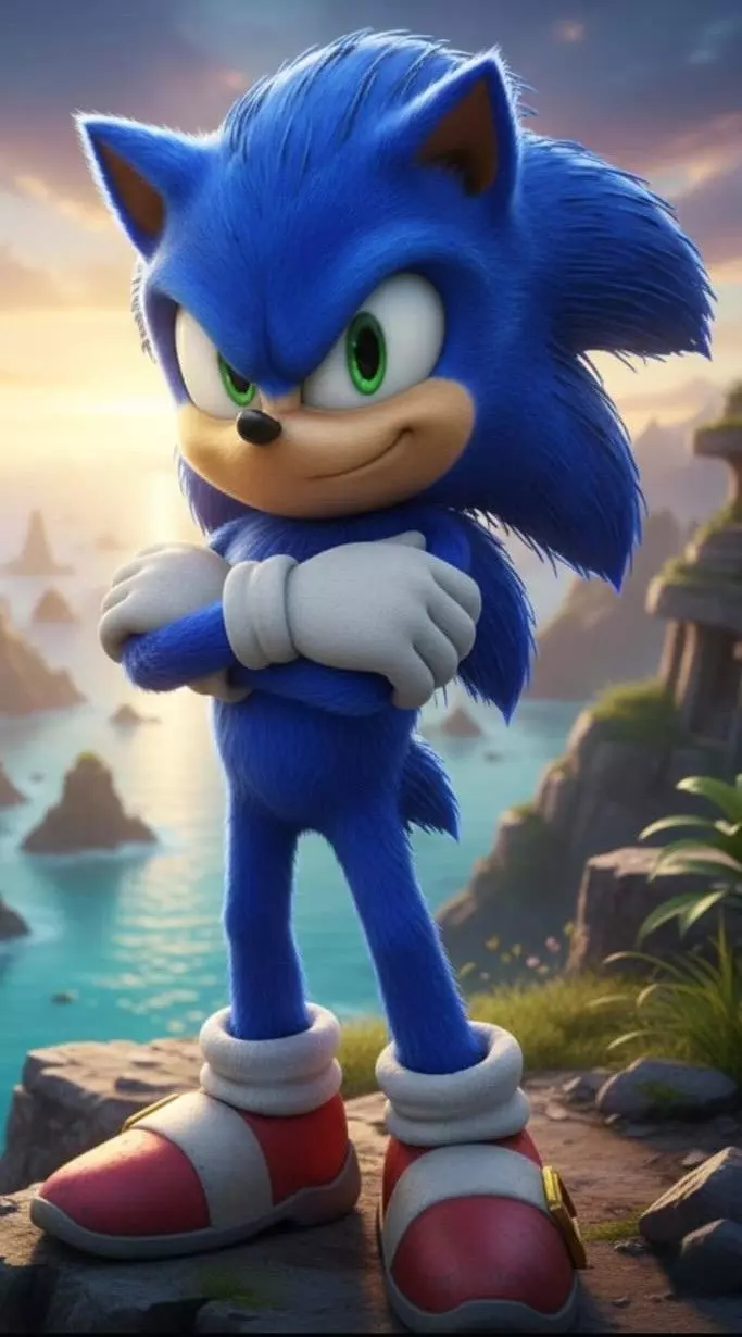 Sonic the Hedgehog Movie Style Collectible Statue 3D print model_0