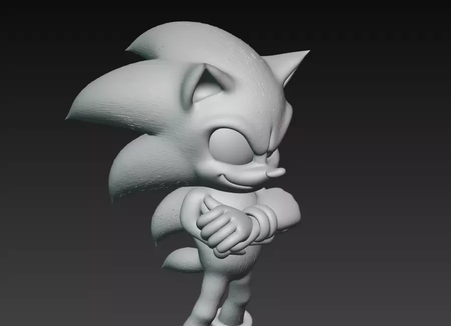 Sonic the Hedgehog Movie Style Collectible Statue 3D print model_1