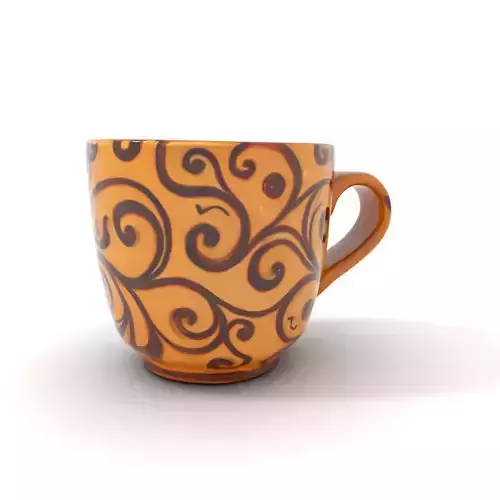 Ornate Clay Mug model pack Low-poly 3D model