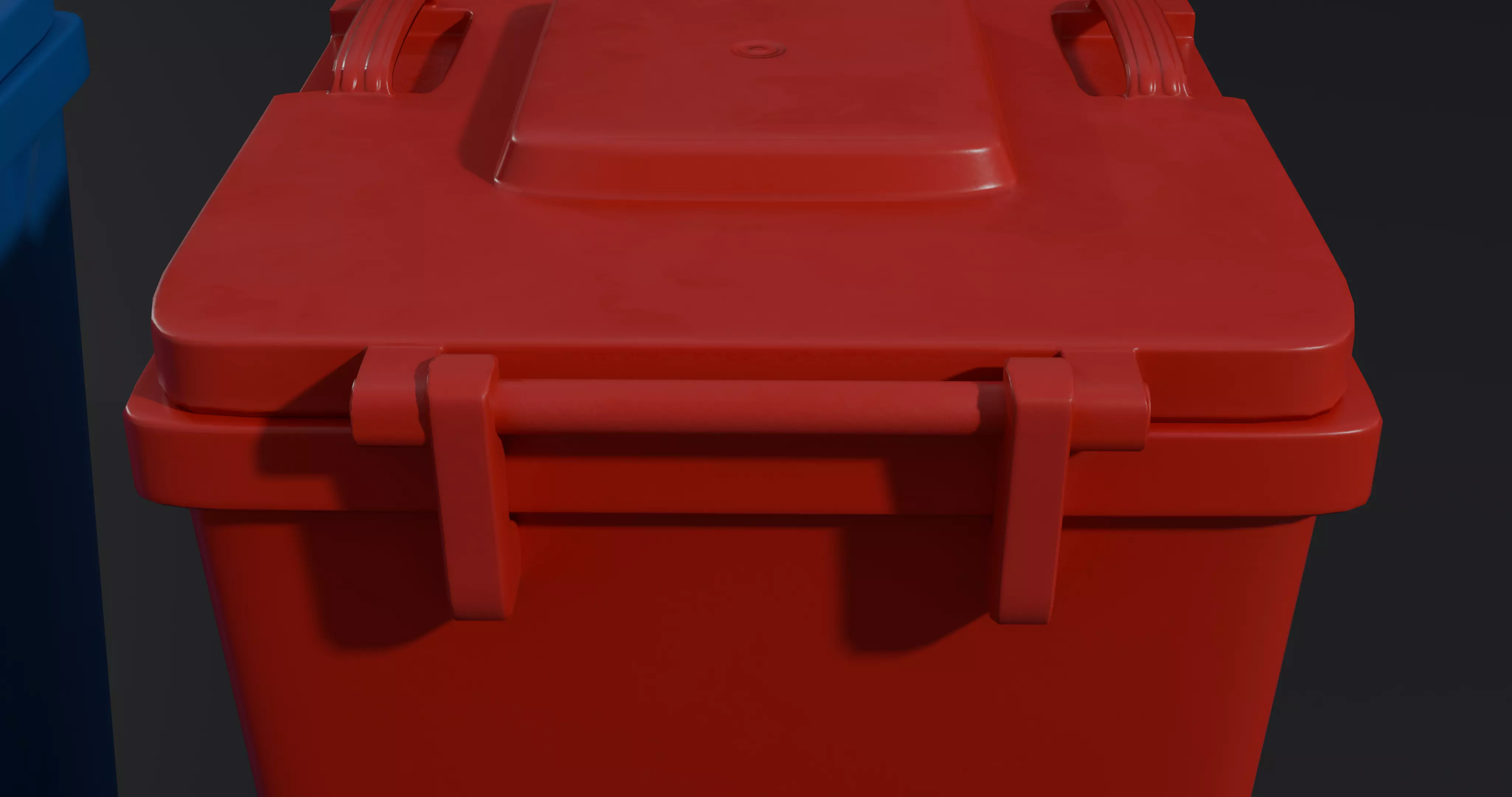 Trash Bin - low poly - clean - dirty  with LODS Low-poly 3D model_7