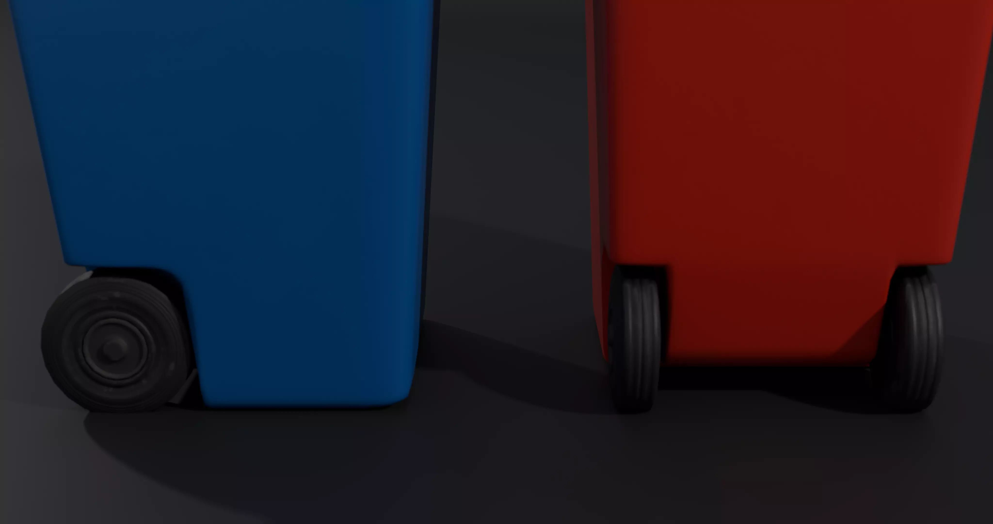 Trash Bin - low poly - clean - dirty  with LODS Low-poly 3D model_5