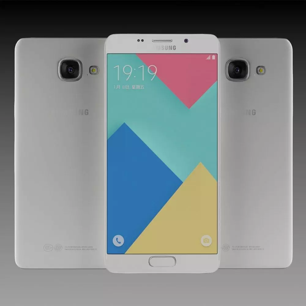 Samsung Galaxy A9 Pro 2016 Pearl White 3D model_2